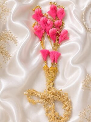 Punjabi Traditional Paranda Hair Accessory  Pink