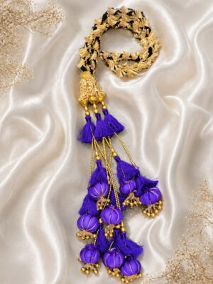Punjabi Traditional Paranda Hair Accessory Purple