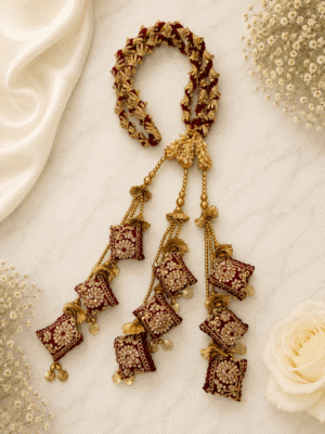 Paranda Punjabi with embriodery and embalishment cushions